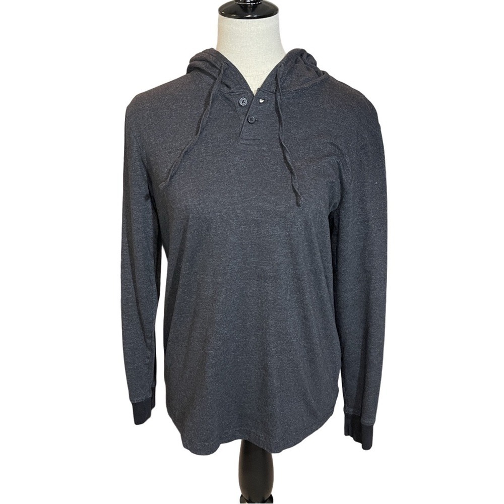 Michael‎ Brandon Essentials Black Lightweight Hoodie Shirt Size S